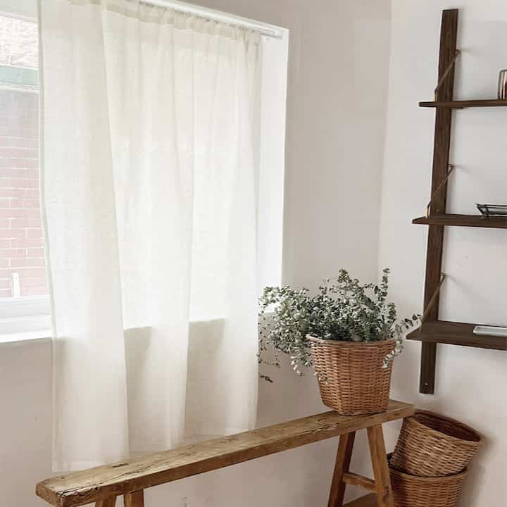 Alice Pure Linen 目隠しカーテン［2色］