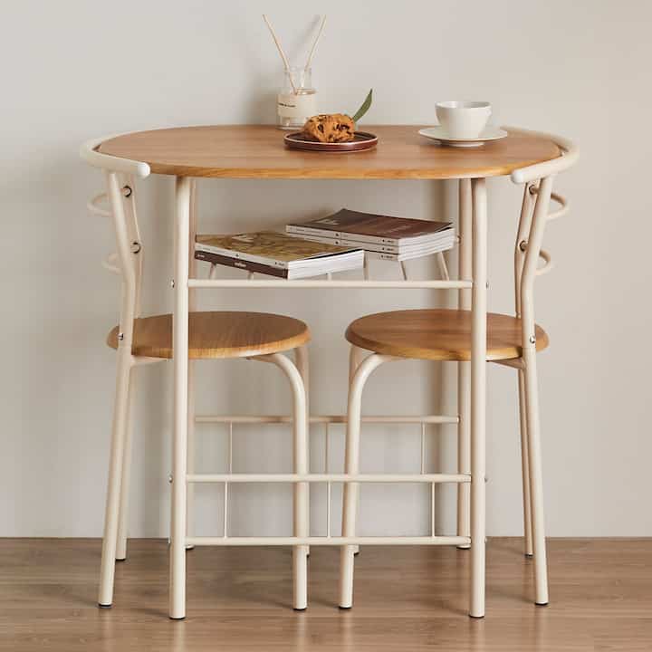 ミニ ダイニングテーブルセット 80cm［3色］