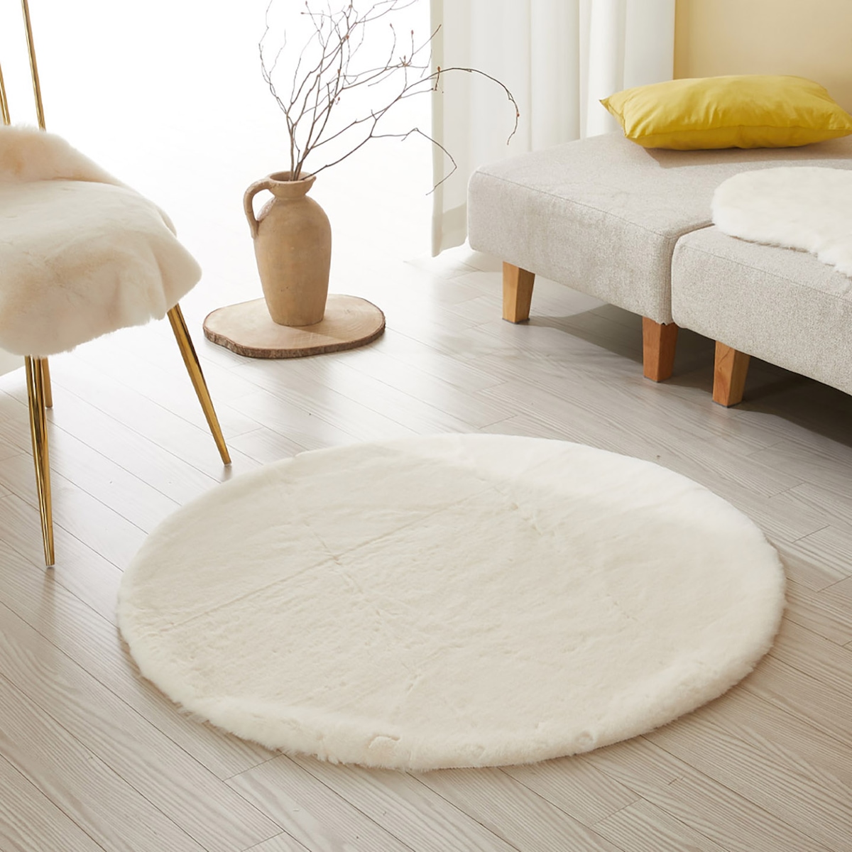 양털 양모 원형 러그 카페트 4size 5color 가격 비교 잔다 코리아 양털 양모 원형 러그 카페트 4size 5color