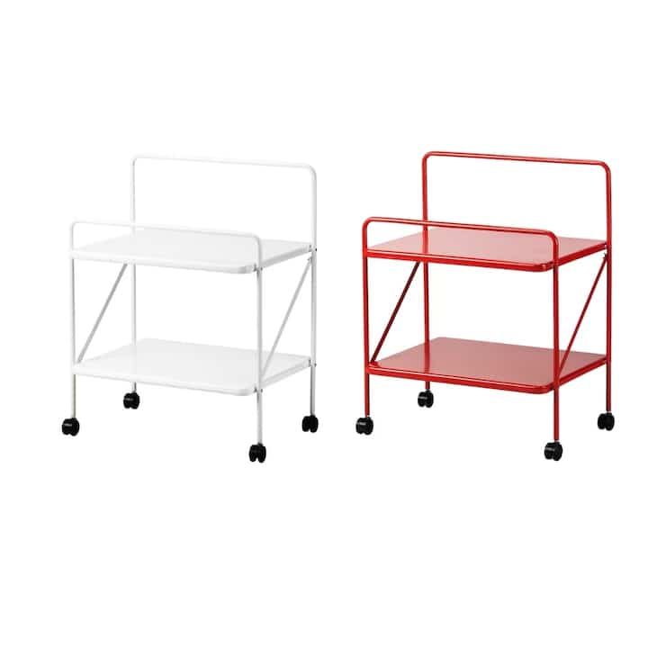 JÄRLÅSA イェルローサ ソファサイドテーブル キャスター付き［2色］