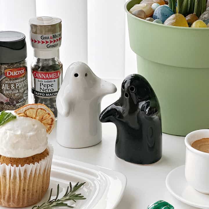 Ghost Ceramic Salt & Pepper Shaker Set