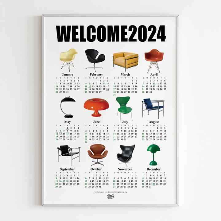 2025年 インテリア カレンダー Midcentury