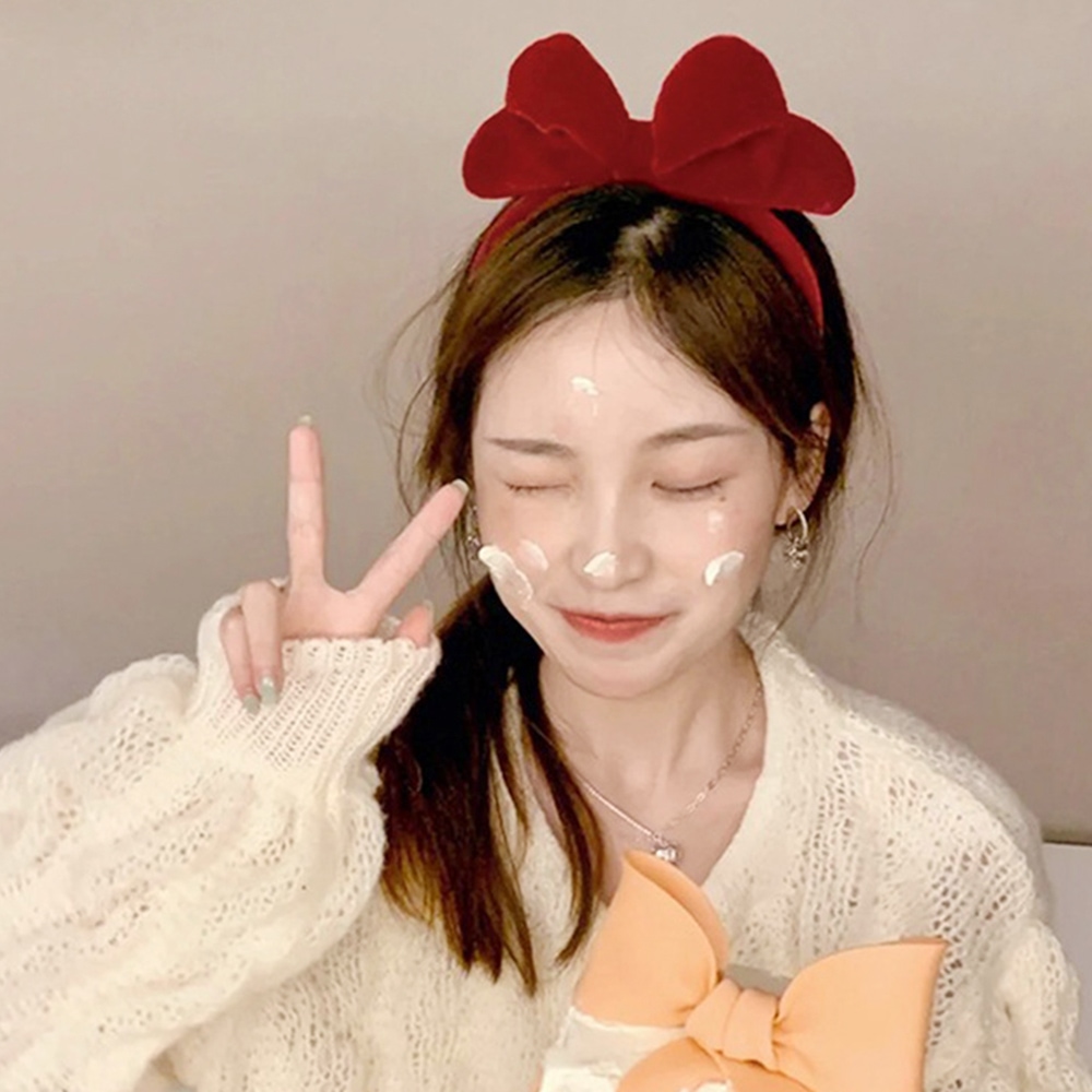 이이공브이샵 레드 리본 선물 머리띠 연말소품 크리스마스 머리띠