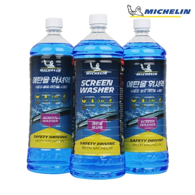 차량용 에탄올 워셔액 1.8L 3개입_식물성발효 에탄올사용 가격 비교 미쉐린 차량용 에탄올 워셔액 1.8L 3개입_식물성발효 에탄올사용