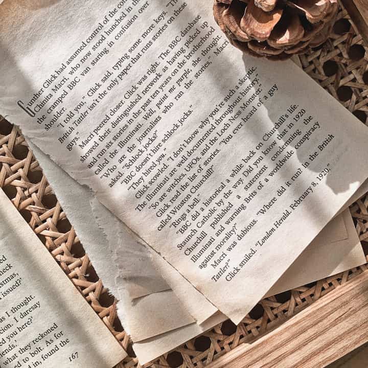 ヴィンテージ ブック 英文ペーパー 5枚セット［2サイズ］