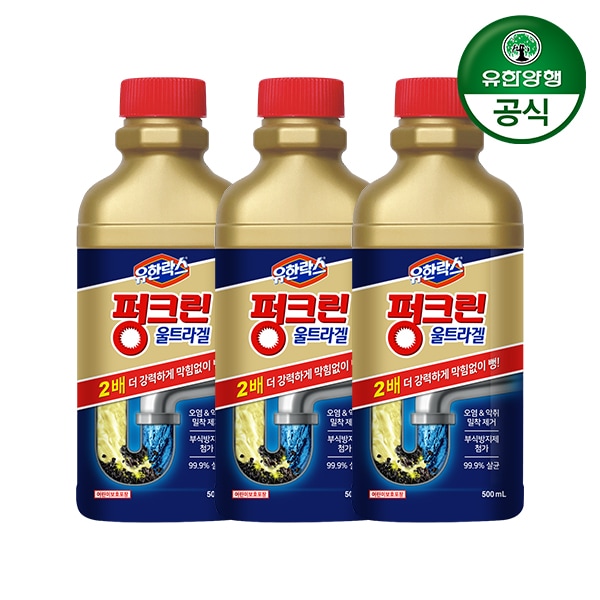 오늘의집 유한락스 펑크린 울트라겔 500ml 3개