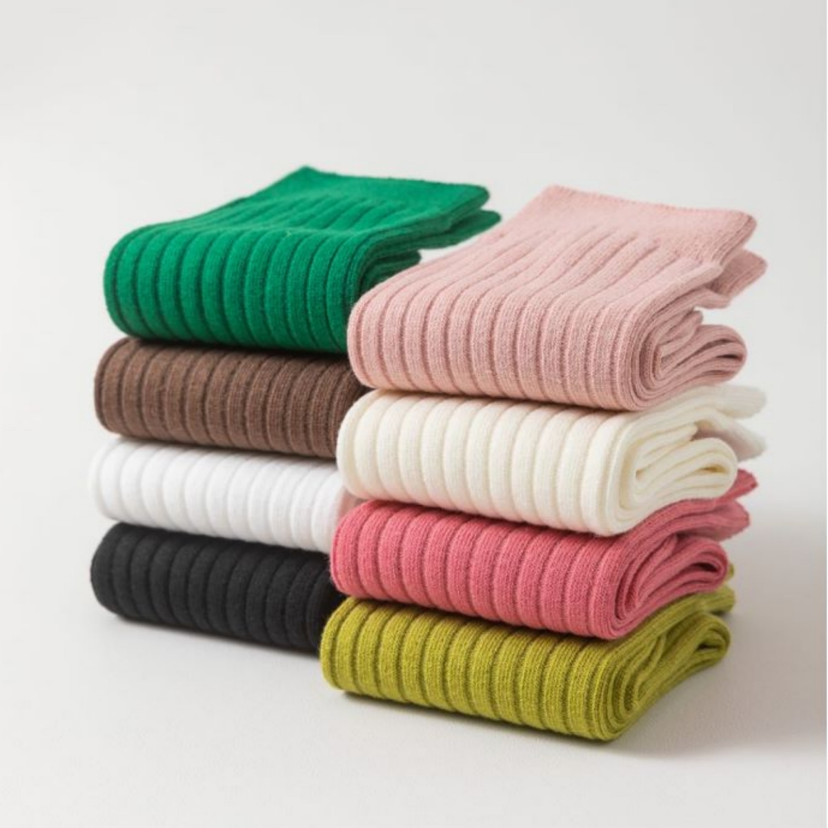 플러피팝 컬러 하프삭스 여성 무지 컬러 면양말 8colors