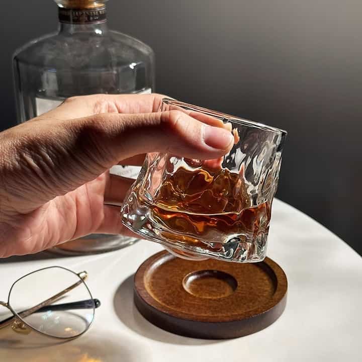 Whiskey Glass & Coaster Set