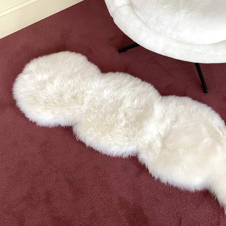 メリノ シャギー バブル ラウンド フロアラグマット［2色］