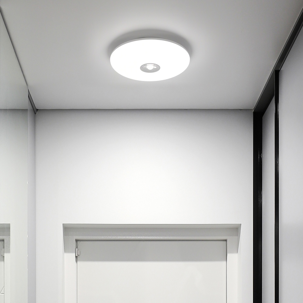 LED 슬림 원형 센서등 18W 인테리어 현관 베란다 복도 창고 조명 플리커프리 가격 비교 노랑조명 LED 슬림 원형 센서등 18W 인테리어 현관 베란다 복도 창고 조명 플리커프리
