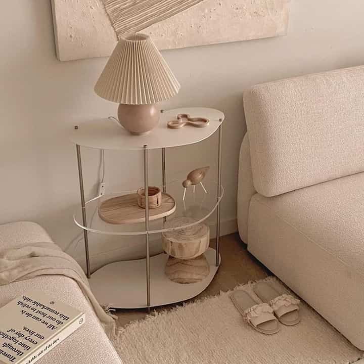 リビング サイドテーブル 3段