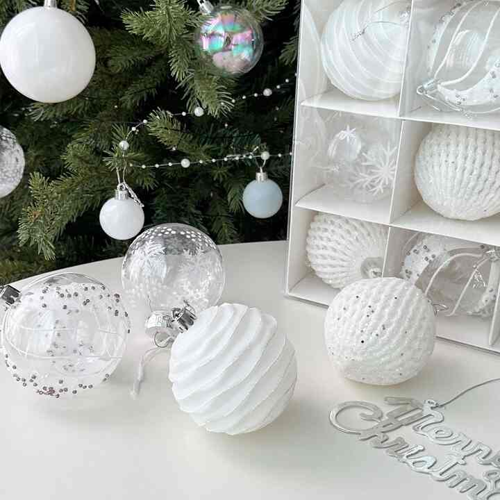 ホワイトパール オーナメント 9個セット