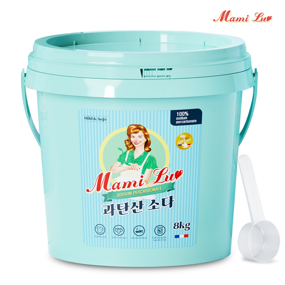 오늘의집 맘스럽 과탄산소다 버킷 8kg+스푼1개 프리미엄 산소계표백제 대용량