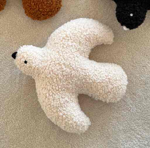 Fluffy Bird クッション Ivory
