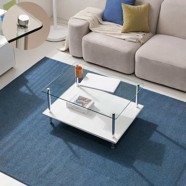 Aube モジュール 2段 80cm ローテーブル［3色］