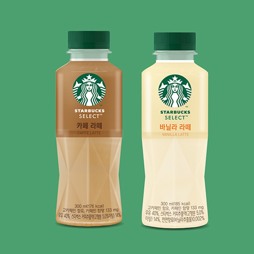 스타벅스 Starbucks 셀렉트 바닐라라떼 6개 + 카페라떼 6개 300ml*12개
