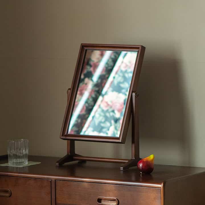 Liv 木製スタンドミラー［2色］