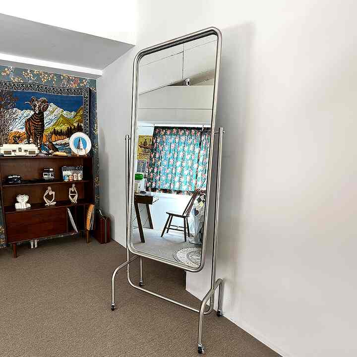 Modern Sliver Stainless Steel Floor Mirror