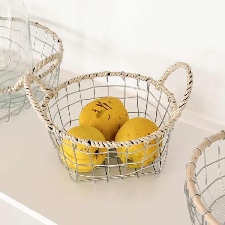 ヴィンテージ取っ手付きバスケット