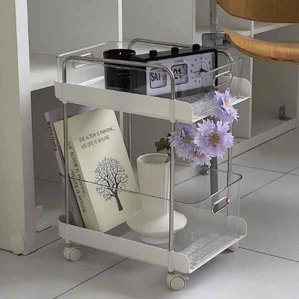 2段 アクリル ワゴン