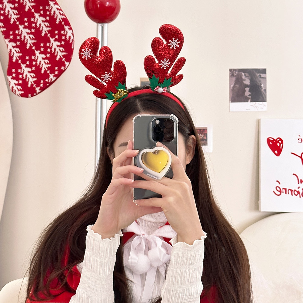 이이공브이샵 크리스마스 머리띠 글리터 루돌프 트리 머리띠 (루돌프)