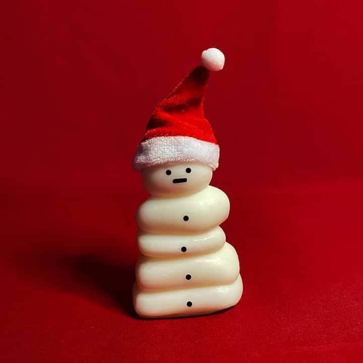 Christmas Snowman Object Candle