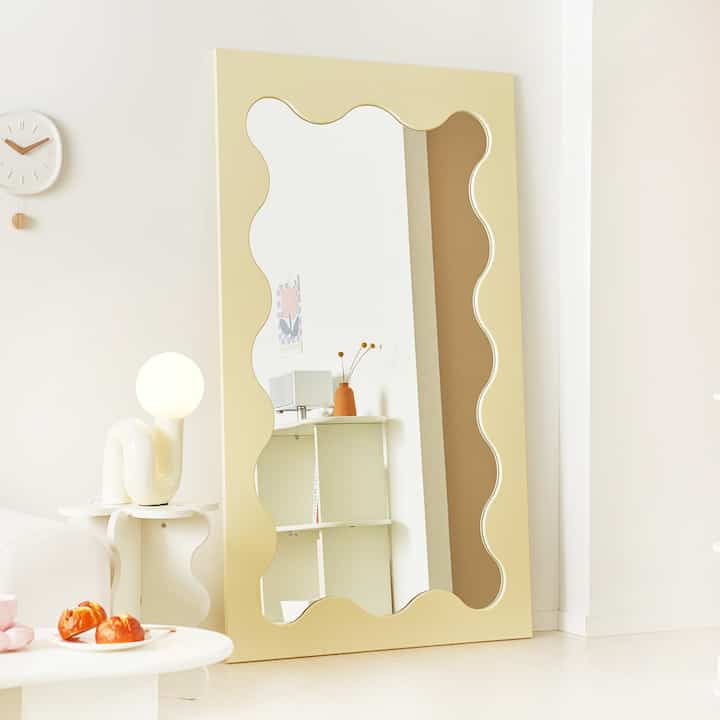 PASTEL WAVE 全身ミラー 100cm［3色］