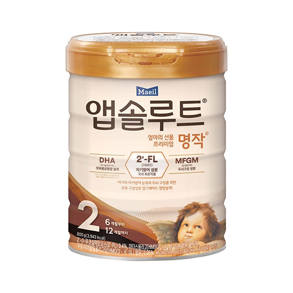 매일유업 앱솔루트 명작 2FL(HMO) 분유 2단계(6~12개월) 800g 1캔
