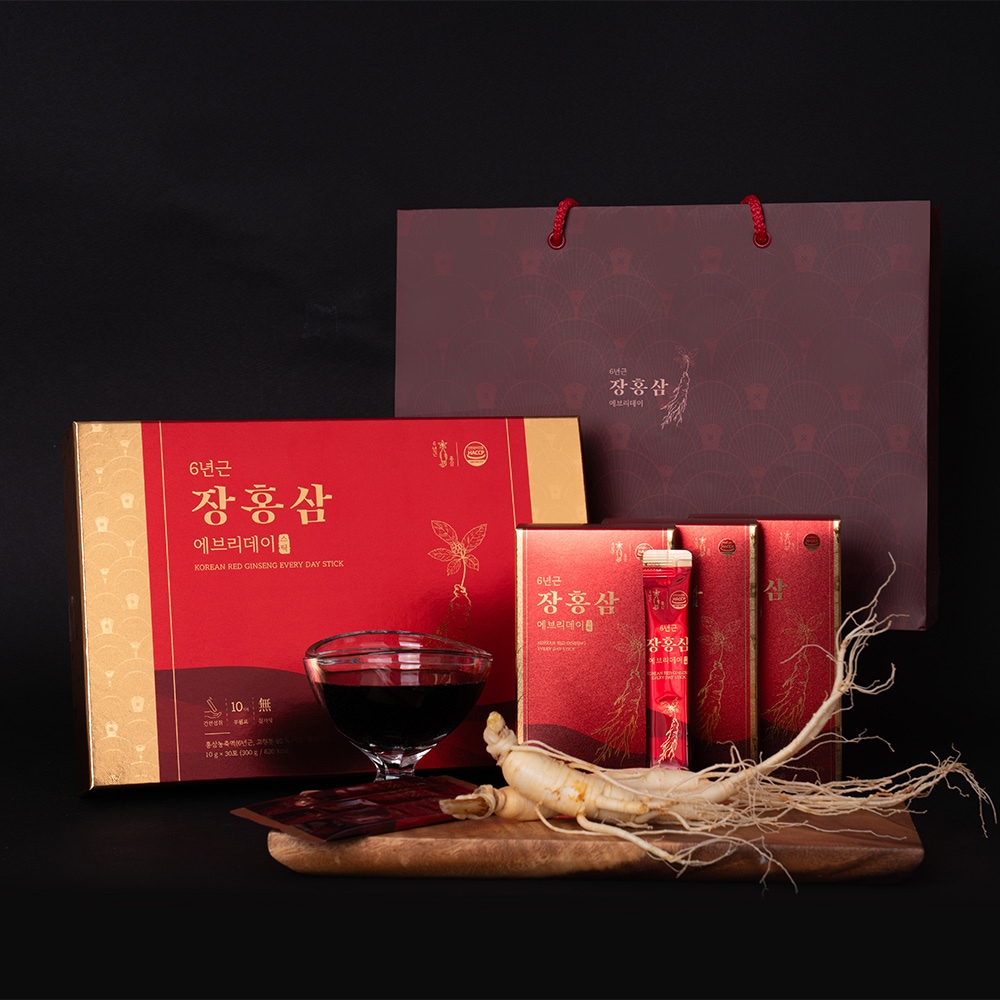 니몸내몸 6년근 장홍삼 에브리데이 홍삼진액 스틱 30포 선물세트 (쇼핑백 포함)
