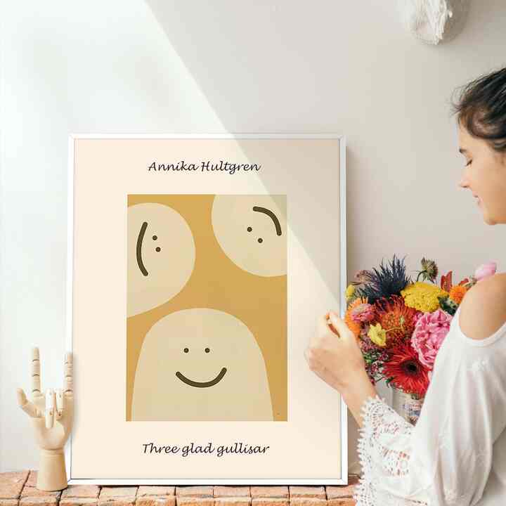 キャンバスアート 6.Three glad gullisar