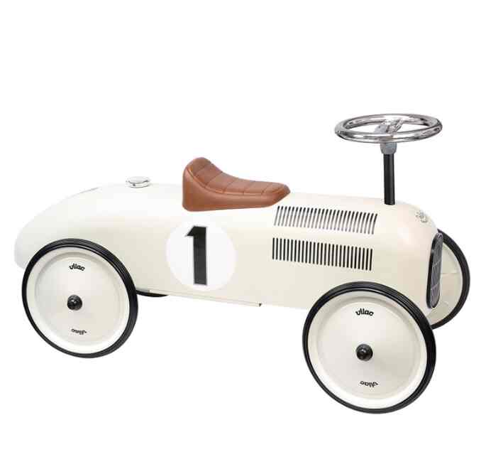 Porteur en métal, Vintage blanc crème