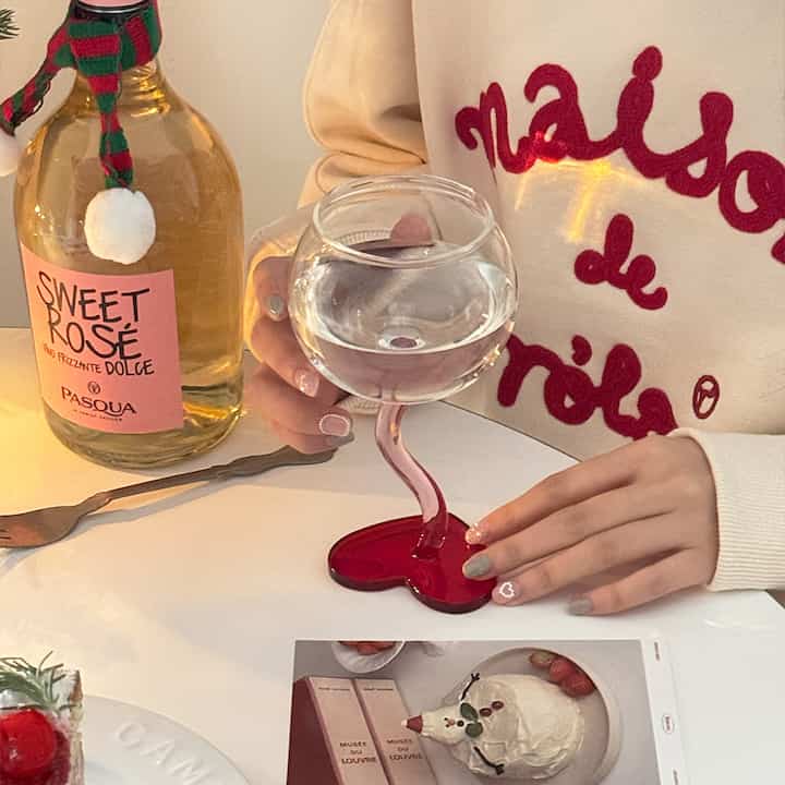 Love Wave Wine Glass Set of 2