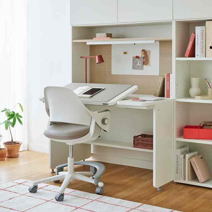 ティオ 角度調節 デスクセット 5段 120×75cm［2色］