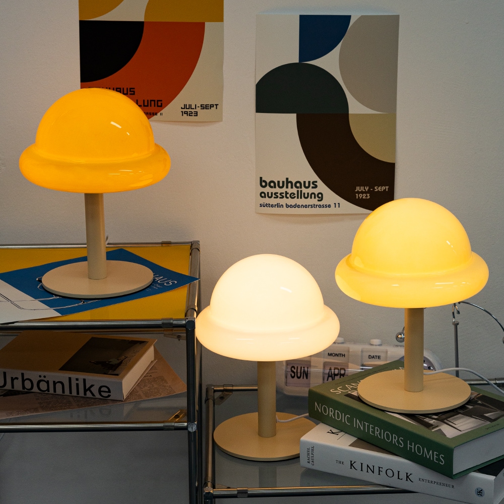 캥거 머쉬룸 버섯 테이블 집들이 선물 LED 조명 무드등 단스탠드 인테리어 조명 (3color)