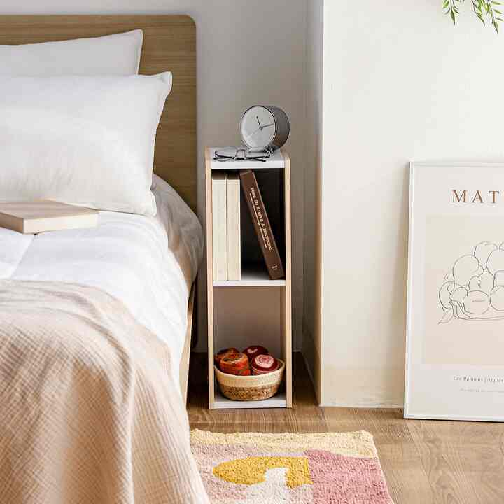 Slim Wood Side Shelf