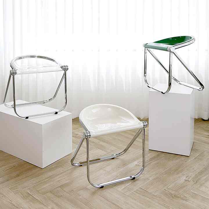 透明折りたたみモジュールチェア［10色］