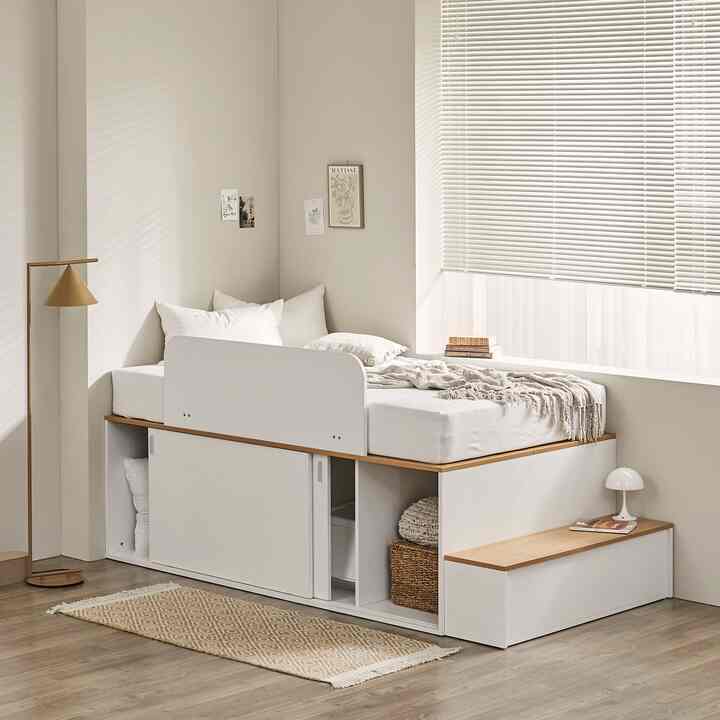 Good night スライディング 収納付きベッド［2色・2種・2サイズ］