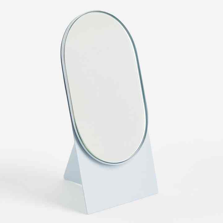 Metal Table Mirror Light blue