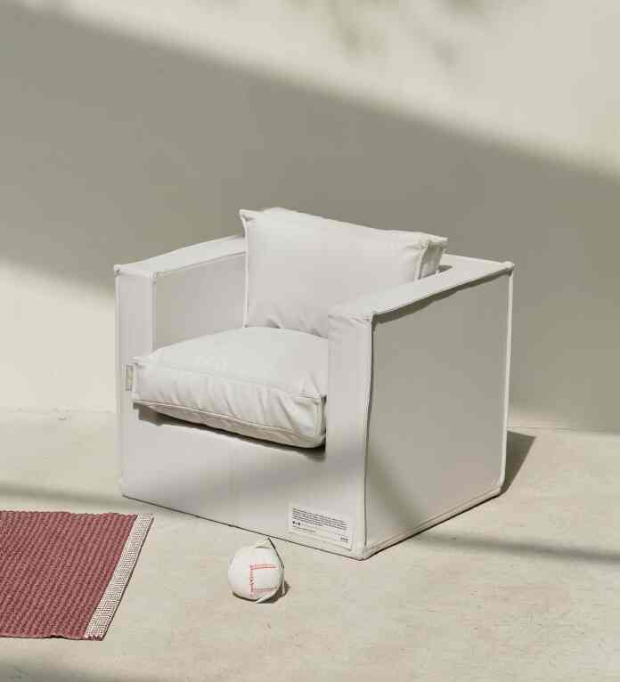 Powder gray キッズソファ