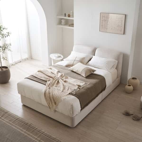 Onde ファブリック ベッドフレーム