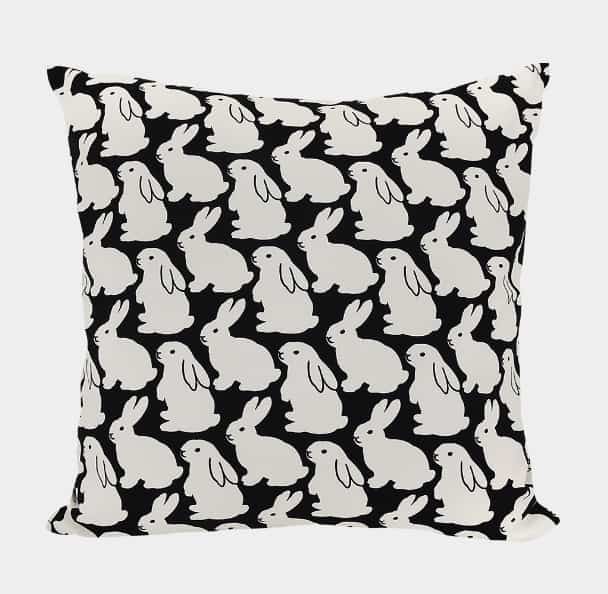 Little Black Bunnies Cushion クッション