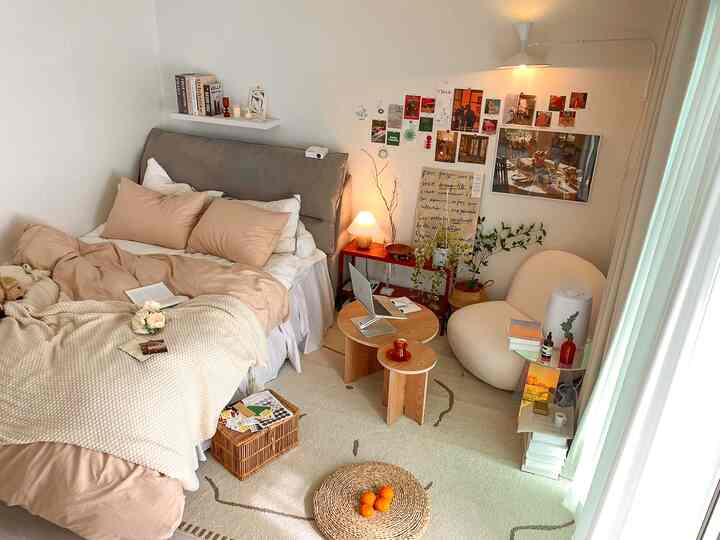 🇰🇷 ムードランプで雰囲気づくり！一人暮らし歴3か月のお部屋を紹介