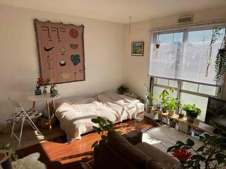 🇯🇵 観葉植物に囲まれた居心地のいい1Kのお部屋