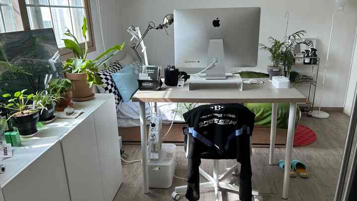 🇰🇷 19㎡の1Rで一人暮らし、グリーンを取り入れたシンプルインテリア