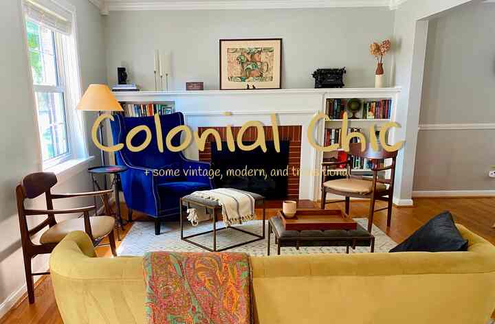 Inside a colonial chic home that combines vintage and modern elements