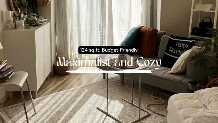 Inside a budget friendly 124 sq ft apartment with a vintage touch