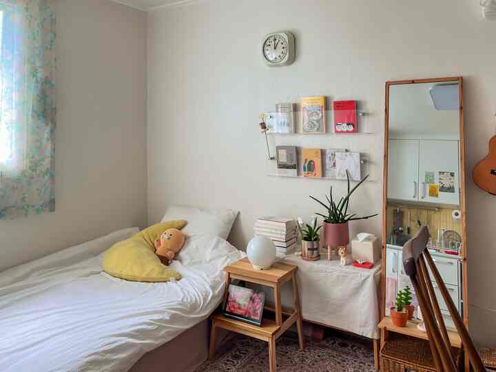 🇰🇷 多趣味でもスッキリした部屋が作れる！ナチュラル系ワンルーム