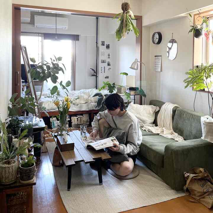 🇯🇵 雑貨のプロがスタイリング🪴緑あふれる癒やしの1DK