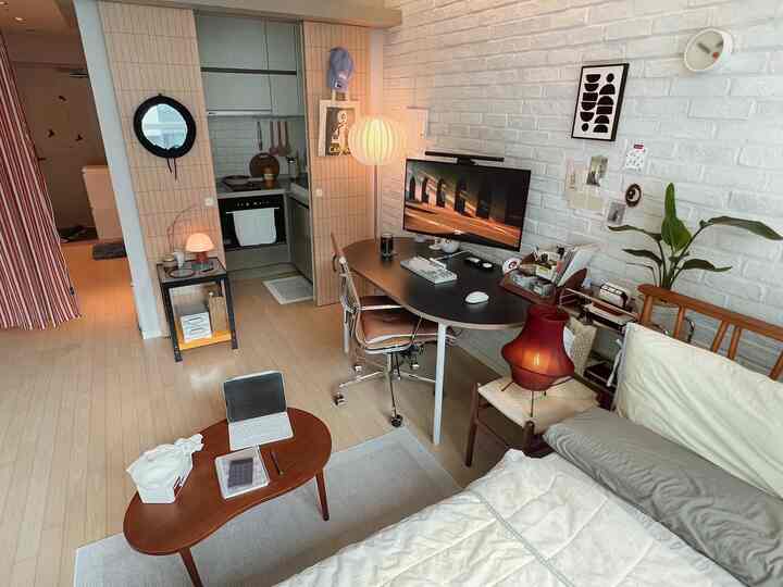 🇰🇷 1R｜重厚感あるこじんまりワンルーム、隠し収納キッチンが魅力ポイント！