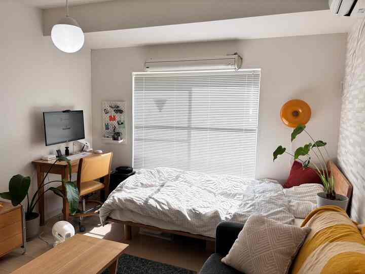 🇯🇵 1K｜ナチュラル家具を中心につくる一人暮らし男子の部屋